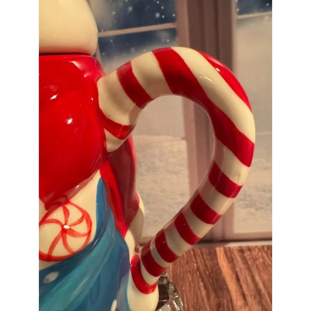 🎄 Temptations Santa & Snowman Tall Lidded Mugs – Perfect for Hot Chocolate!‎